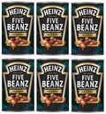 HEINZ 6x BAKED BEANZ FIVE BEANZ 5 fazuľových fazúľ