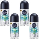 NIVEA MEN Fresh Kick pánsky antiperspirant roll-on 50 ml x 4 ks