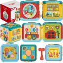 SORTER MONTESSORI VZDELÁVACIE KOCKY BLOKY PUZZLE MAZE PUNCH WOOPIE