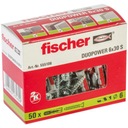 Fischer DUOPOWER 6x30 S čap univerzálny 50 ks