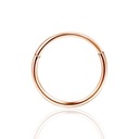 PIERCING Náušnica Rose Gold Clicker Helix Prsteň NOSTRIL Titanium 1,0/8