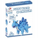 PENOVÉ BLOKY STEGOSAUR DINOSAUR PUZZZLE 48 PRVKOV