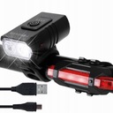 SET LED SVETLÁ NA BICYKEL USB PREDNÉ ZADNÉ