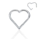 Náušnica Titanium Clicker HEART Daith Helix 1,2/8