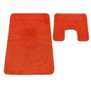 KÚPEĽŇOVÉ predložky s výrezmi Flora Orange Set (50 cm x 80 cm a 40 cm