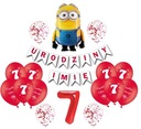 Sada balónových dekorácií Minions 7th Birthday