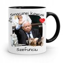 ČIERNY hrnček FUNNY PIS JAROSŁAW KACZYŃSKI