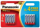 PANASONIC PRO POWER ALKALICKÉ BATÉRIE LR6/AA 8KS