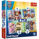 4 V 1 PUZZLE PAW PATROL MERRY CUP DOGS