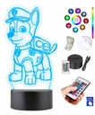 Nočná lampa Paw Patrol Darčeková RGB LED PLEXIDO