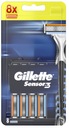 Náboje do žiletky Gillette Sensor3 Blades 8 kusov