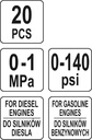 TLAK VSTREKOVANIA PALIVA 20 DIELOV - YT-73025