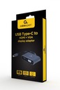 GEMBIRD ADAPTÉR USB TYP C NA KÁBEL HDMI + VGA, ŠEDÝ