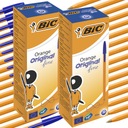 BIC ORANŽOVÁ JEDNORÁZOVÝ GUĽOVÝ BOD ŠKOLSKÉ KANCELÁRIE MODRÁ x40