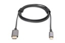 Adaptérový kábel HDMI 4K 30Hz na USB typu C 3.1 Kovový kryt HQ čierny 1,8 m