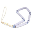 Guess GUSTPEARU Phone Strap prívesok lila/lila Heishi Beads