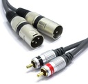 KÁBEL 2x XLR MALE 2x RCA ZÁSTRČKA VITALCO MKR20 3m