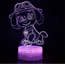 3D LED USB LAMPA Tlapková PATROL Tlapková SKYE + BAJKA DIAĽK