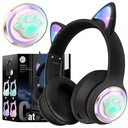 SLÚCHADLÁ PRE DETI BEZDRÔTOVÉ SLÚCHADLÁ RGB CAT EARS PRE BT TELEFÓN