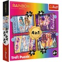 Puzzle 4v1 Rainbow High 34614 Módne bábiky Trefl