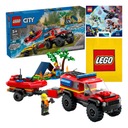 LEGO City - Terénne hasičské auto s člnom (60412) + taška + LEGO katalóg