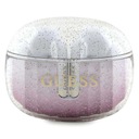 Bluetooth slúchadlá Guess TWS + ružová dokovacia stanica Glitter Gradient