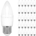 30x LED ŽIAROVKA SVIEČKOVÁ C37 E27 10W 800lm 6000K STUDENÁ BIELA ​​FARBA