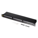 Patch panel 19'' Netrack 24 portov kat. 5e FTP, s policou