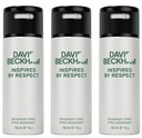 David Beckham Inspired By Respect Deodorant For Men sprej 150ml 3x