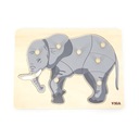 Drevená podložka na puzzle s rúčkami Elephant Viga