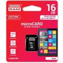 PAMÄŤOVÁ KARTA GOODRAM MICRO SD 16GB TRIEDA 10