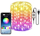 RGB LED svetlá vianočný stromček bluetooth 15M