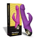 Vibrátor Zing Bunny série Boss s funkciou pulzácie, USB fialový