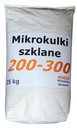 200-300um Sklenené mikroguľôčky na otryskávanie skla 25kg