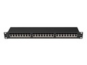 Patchpanel 24 portov 1U CAT6A EK. PPSA-1024-B Čierna