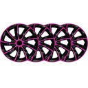 4x 14-palcové puklice NRM QUAD BLACK PINK SPORT