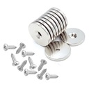 SADA: 10 ks MAGNET 25x3 mm otvor 7/3,5 NA SKRUTKU