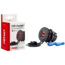 NABÍJAČKA DO AUTO ZÁSUVKY 2x USB 12V 24V AMiO