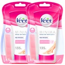 VEET MINIMA krém na odstránenie chĺpkov pre normálnu pokožku príjemná aloe fialová 2x 135 ml