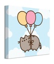 Nástenné obrazy Pusheen Cat Colorful Balloons Obraz na plátne 40x40 cm