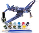 Stavebnica modelu stíhačky F-4U-1A CORSAIR + FARBY, LEPIDLO, ŠTETCE