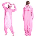 RUŽOVÝ PANTHER ONESIE KIGURUMI SUIT BUNDA DARČEKOVÉ ŠATY M