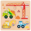 Hračky pre deti Puzzle Vehicles Construction Goki Drevené hračky