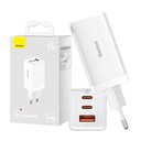 BASEUS VÝKONNÁ UNIVERZÁLNA NABÍJAČKA NAPÁJACÍ ZDROJ GAN5 2XUSB-C + USB 65W