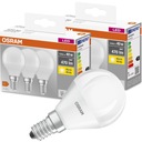 6x LED guľová žiarovka E14 5W = 40W 470lm OSRAM