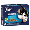 Felix Fantastic Cat food s príchuťou rýb v želé 1,02 kg (12 x 85 g)