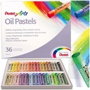 PENTEL ARTS OLEJOVÉ PASTELY 36 FARIEB MÄKKÉ UMELECKÉ ceruzky