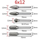 5ks/sada 6mm stopková fréza z volfrámovej ocele Meta