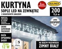 BULINEX LED cencúľový záves 200L studená biela, biely kábel EKSPERT LINE