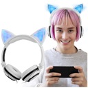 Herné slúchadlá CAT Ears LED OSVETLENIE BLIKAJÚCE SKLADACIE